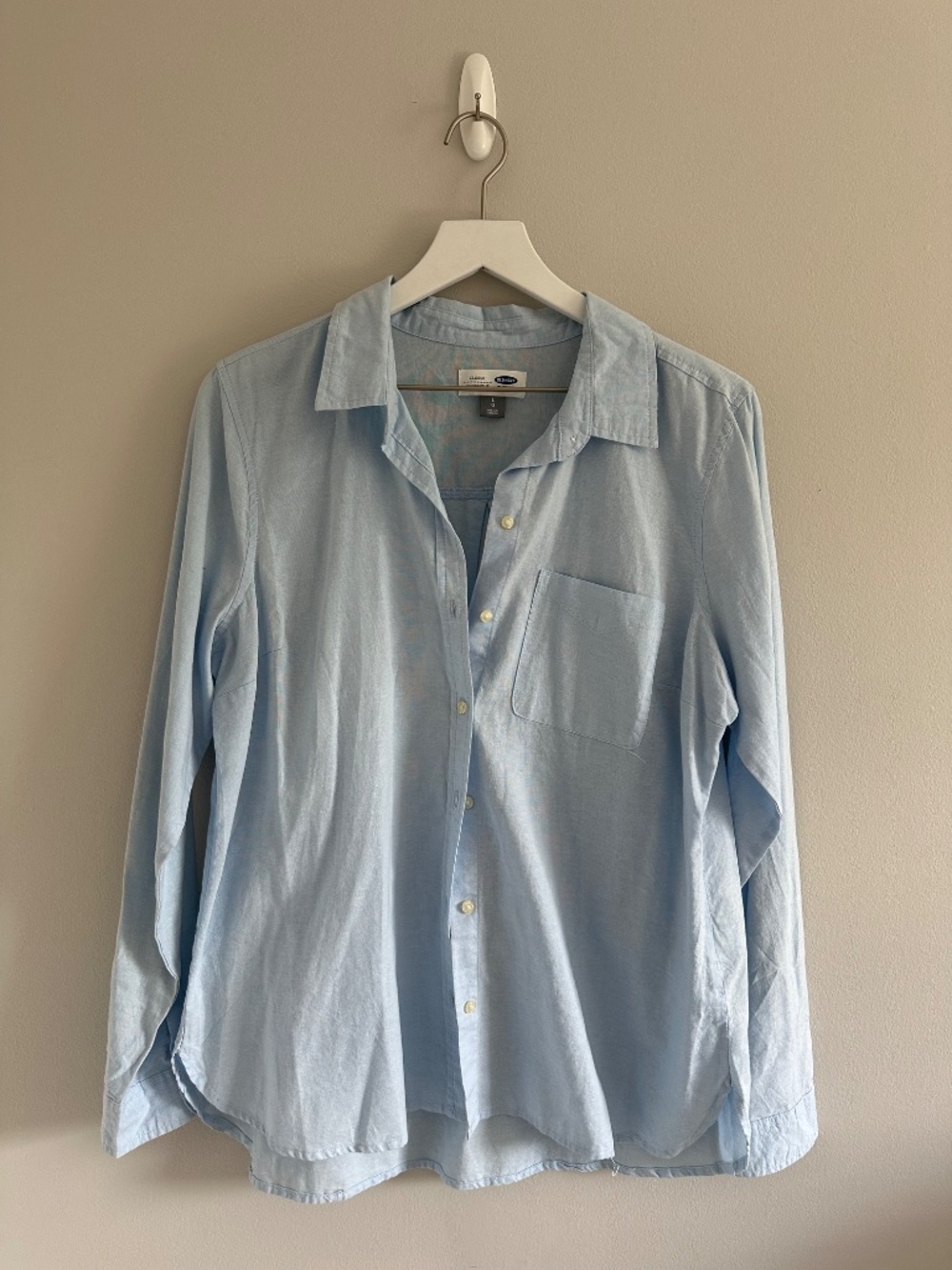 Old Navy Light Blue Button Down Dress Shirt Size L